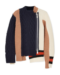 Женский разноцветный вязаный свитер от Sacai
