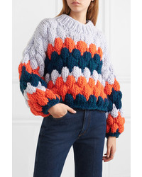 Женский разноцветный вязаный свитер от The Knitter