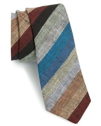 Разноцветный галстук в горизонтальную полоску