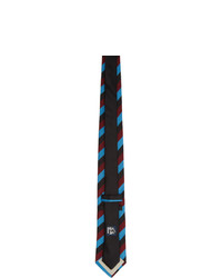 Мужской разноцветный галстук в горизонтальную полоску от Prada