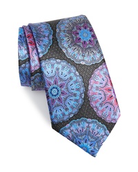 Разноцветный галстук с принтом