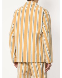Мужской разноцветный двубортный пиджак в вертикальную полоску от TOMORROWLAND