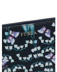 Разноцветный кожаный клатч с принтом от Furla