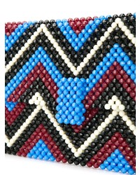 Разноцветный кожаный клатч с принтом от Delduca