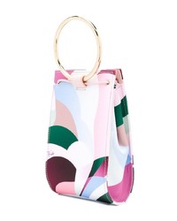 Разноцветный кожаный клатч с принтом от Emilio Pucci