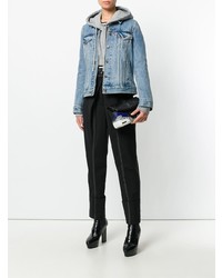 Разноцветный кожаный клатч с принтом от Alexander Wang