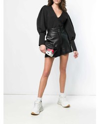 Разноцветный кожаный клатч с принтом от Alexander Wang