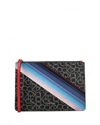 Разноцветный кожаный клатч от Calvin Klein Jeans