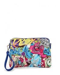 Разноцветный кожаный клатч от Chantal