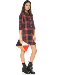 Разноцветный кожаный клатч от Clare Vivier