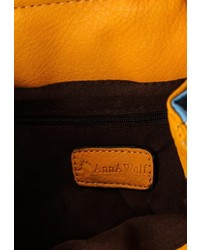 Женский разноцветный кожаный рюкзак от Anna Wolf