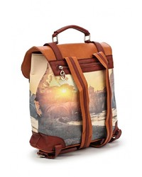 Женский разноцветный кожаный рюкзак от Anna Wolf