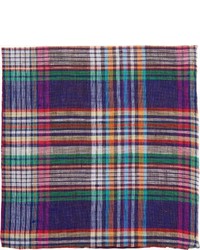 Разноцветный нагрудный платок в шотландскую клетку