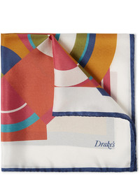 Разноцветный нагрудный платок с принтом от Drakes