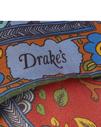 Разноцветный нагрудный платок с принтом от Drakes