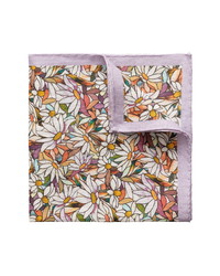 Разноцветный нагрудный платок с цветочным принтом