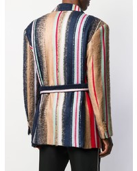 Мужской разноцветный пиджак в вертикальную полоску от Walter Van Beirendonck Pre-Owned