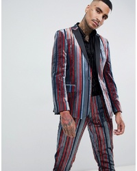 Мужской разноцветный пиджак в вертикальную полоску от ASOS DESIGN