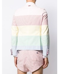 Мужской разноцветный пиджак в вертикальную полоску от Thom Browne
