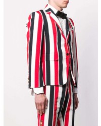 Мужской разноцветный пиджак в вертикальную полоску от Thom Browne