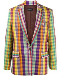 Мужской разноцветный пиджак в мелкую клетку от Kenneth Ize