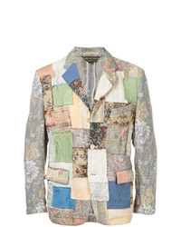 Мужской разноцветный пиджак в стиле пэчворк от Comme Des Garçons Vintage