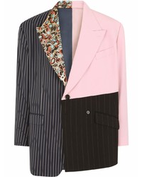 Мужской разноцветный пиджак в стиле пэчворк от Dolce & Gabbana