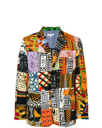 Мужской разноцветный пиджак в стиле пэчворк от Engineered Garments