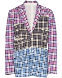 Мужской разноцветный пиджак в шотландскую клетку от Comme Des Garcons Homme Plus