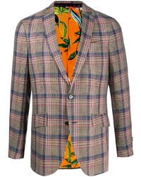 Мужской разноцветный пиджак в шотландскую клетку от Etro