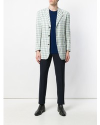 Мужской разноцветный пиджак в шотландскую клетку от Versace Pre-Owned
