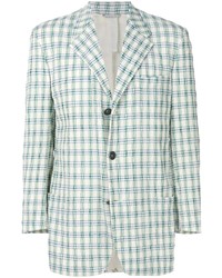 Мужской разноцветный пиджак в шотландскую клетку от Versace Pre-Owned
