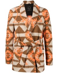 Мужской разноцветный пиджак с геометрическим рисунком от Tonello