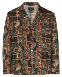 Мужской разноцветный пиджак с "огурцами" от Beams Plus