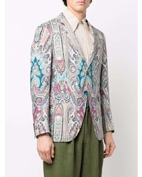 Мужской разноцветный пиджак с "огурцами" от Etro
