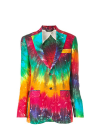 Разноцветный пиджак с принтом тай-дай