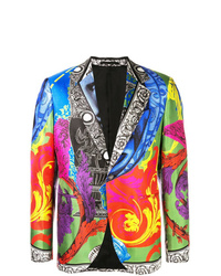 Мужской разноцветный пиджак с принтом от Versace