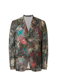 Мужской разноцветный пиджак с принтом от Yohji Yamamoto