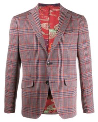 Мужской разноцветный пиджак с узором "гусиные лапки" от Etro