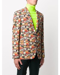Мужской разноцветный пиджак с цветочным принтом от Paul Smith
