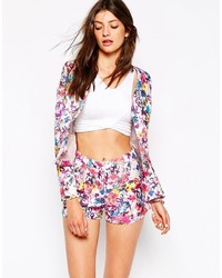 Женский разноцветный пиджак с цветочным принтом от Daisy Street