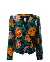 Женский разноцветный пиджак с цветочным принтом от Emanuel Ungaro Vintage
