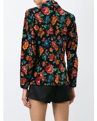 Женский разноцветный пиджак с цветочным принтом от Kenzo Vintage