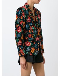 Женский разноцветный пиджак с цветочным принтом от Kenzo Vintage