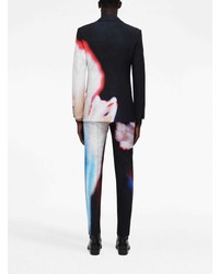 Мужской разноцветный пиджак с цветочным принтом от Alexander McQueen