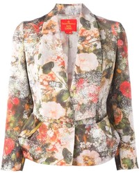 Женский разноцветный пиджак с цветочным принтом от Vivienne Westwood