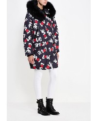 Женский разноцветный пуховик от Love Moschino