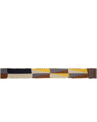 Мужской разноцветный ремень из плотной ткани от Jil Sander