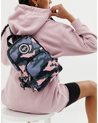 Женский разноцветный рюкзак с камуфляжным принтом от Hype