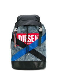 Мужской разноцветный рюкзак с принтом от Diesel